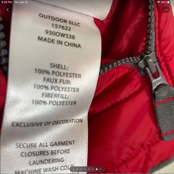 Eddie Bauer down jacket in red and blue size Large - Picture 5 of 12